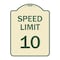 Signmission Speed Reduction Speed Limit 10 Mph Heavy-Gauge Aluminum Architectural Sign, 24" x 18", TG-1824-22877 A-DES-TG-1824-22877 - alternate 1